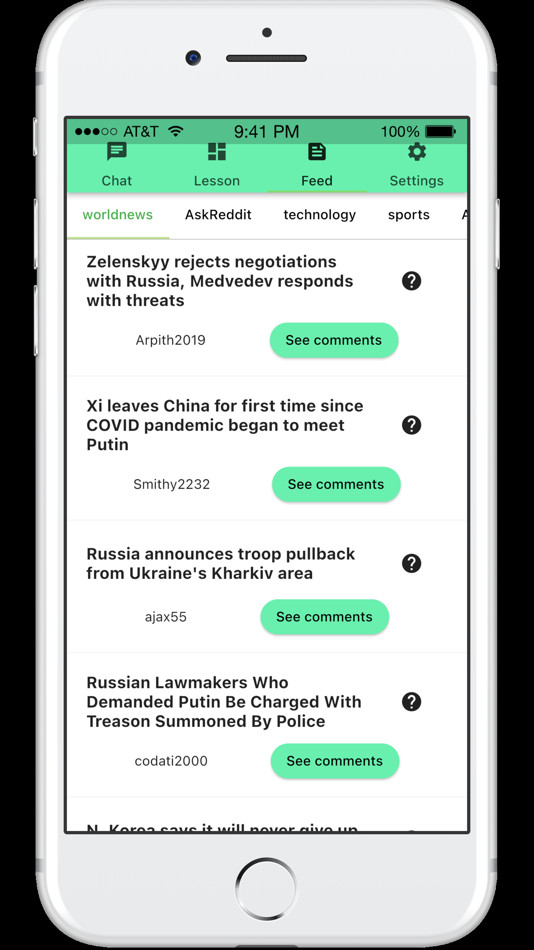 #5. John English Bot - chat&learn (iOS) Podle: Rerngvit Yanggratoke