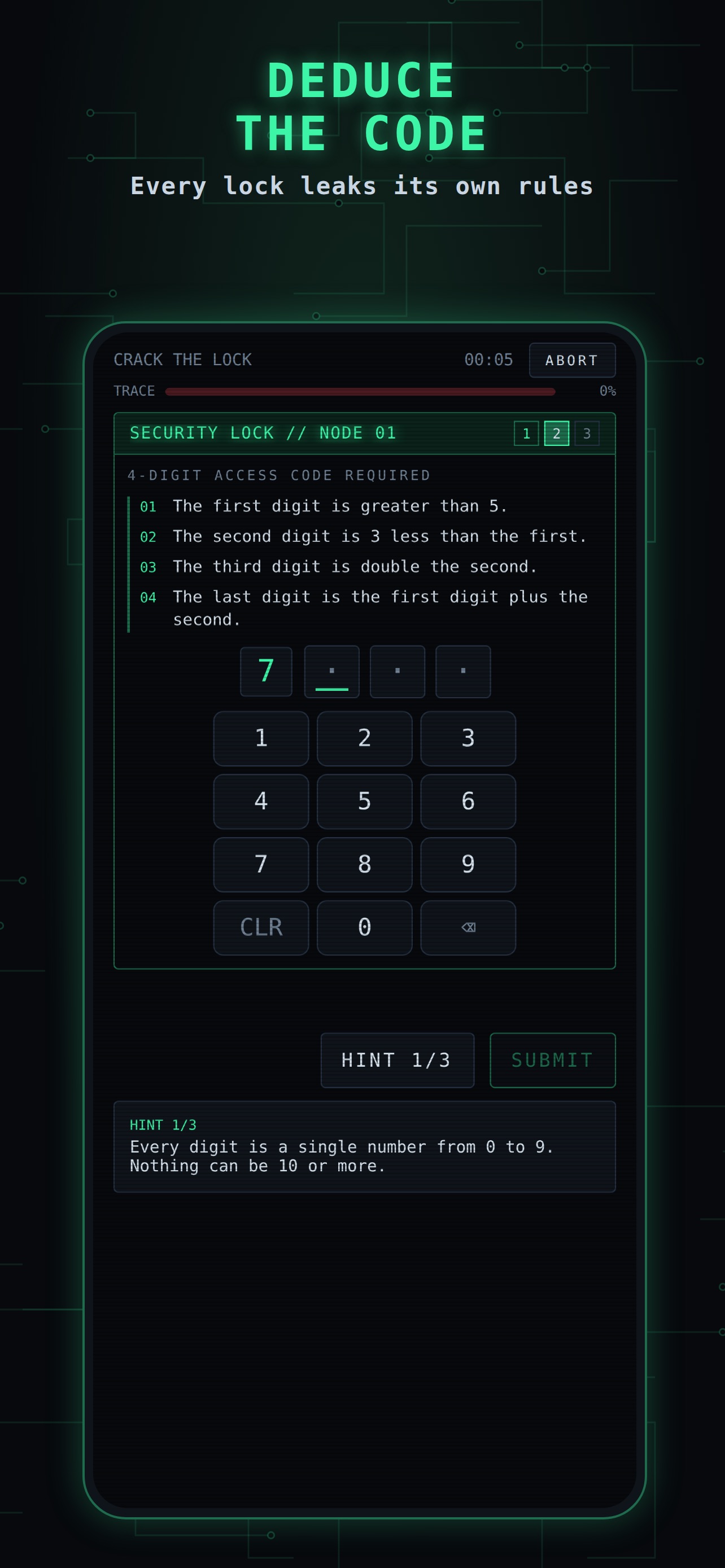 Screenshot 2 of Decodia: Hacker Logic Puzzle