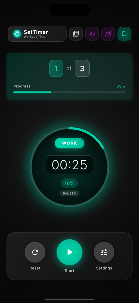 Workout Set Timer screenshot 1