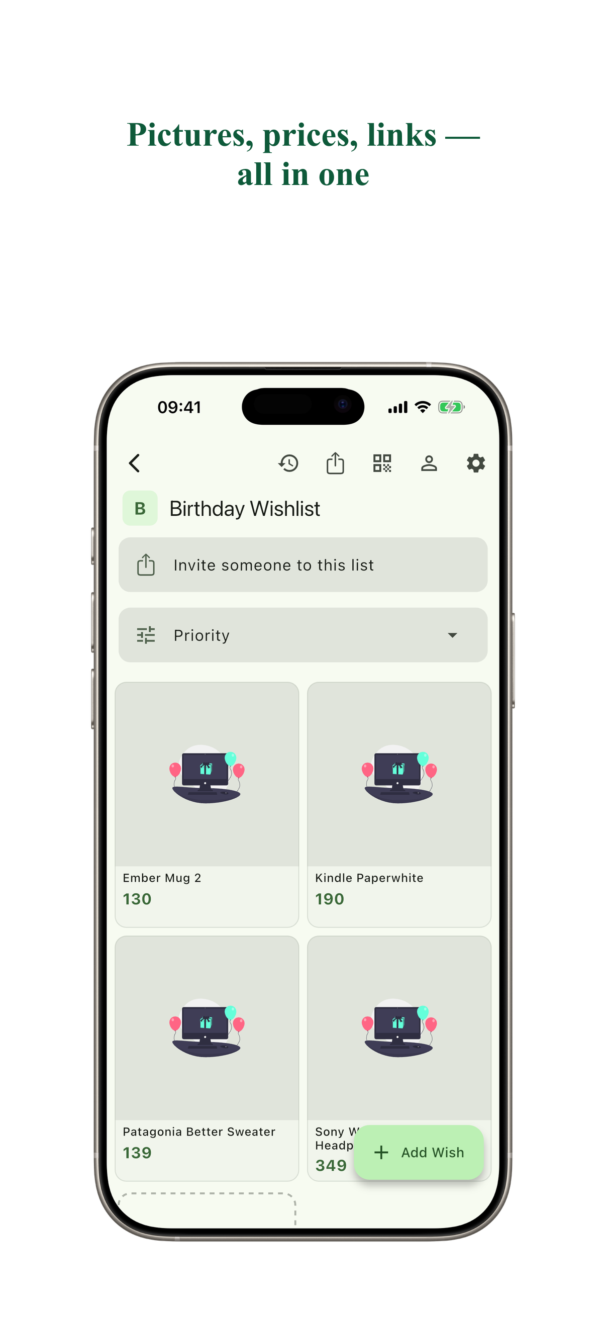 Wishr: Gift Ideas & Wishlist