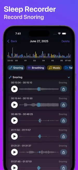 Sleep Recorder - Somnio screenshot 1