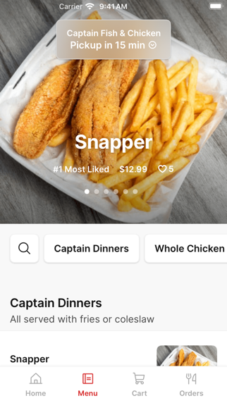 Captain Fish & Chicken iPhone screenshot 2 - Food & Drink app