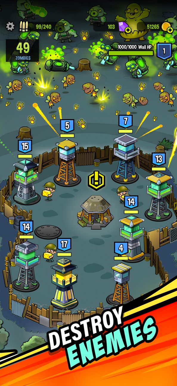 Zombies vs. Towers Hack screenshot 1 - iOS game interface