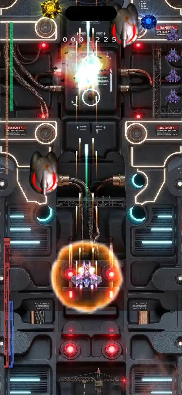 Screenshot #1 pour Chroma Vector: Arcade Shooter