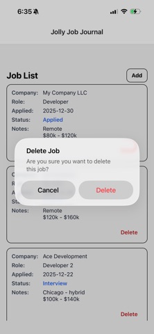 Jolly Job Journal Screenshot 4 of 4