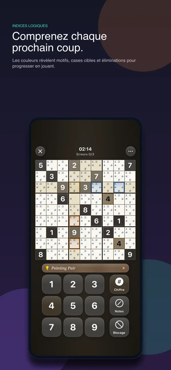Screenshot #3 pour Sudoku Pro: Énigmes & Défis