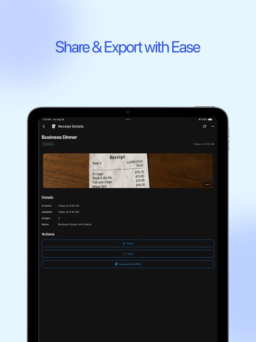 Receipt Collector: Scanner iPad screenshot