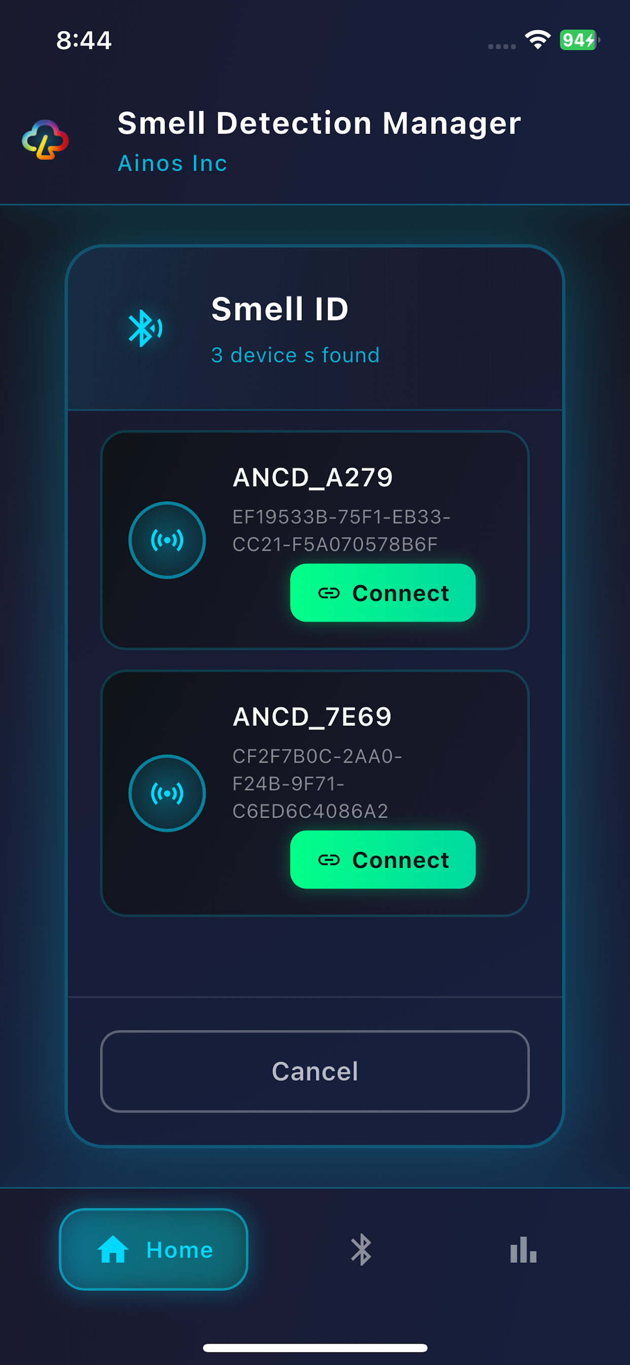 Ainos Smell Detection Manager