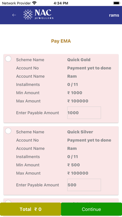 NAC Jewellers Screenshot