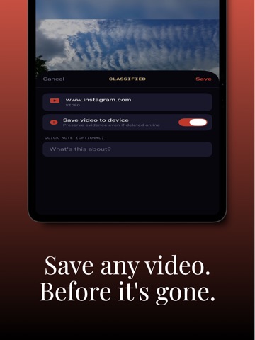 The Classified App: Research iPad screenshot