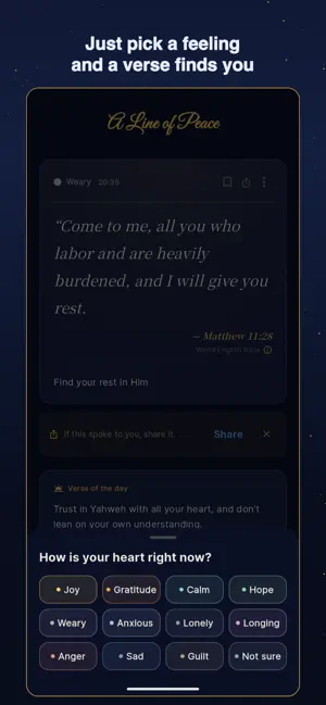 A Line of Peace: Bible Comfort screenshot 1