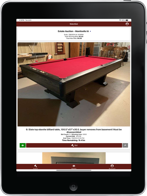 Legacy Auction Company iPad screenshot 5 - Business app