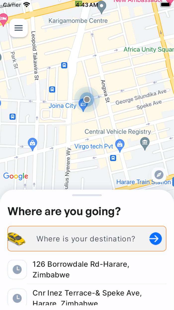 BLAZE - Request your Ride