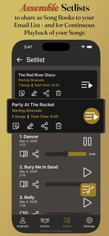 Song Journal: Bandmate + Lyric iPhone screenshot
