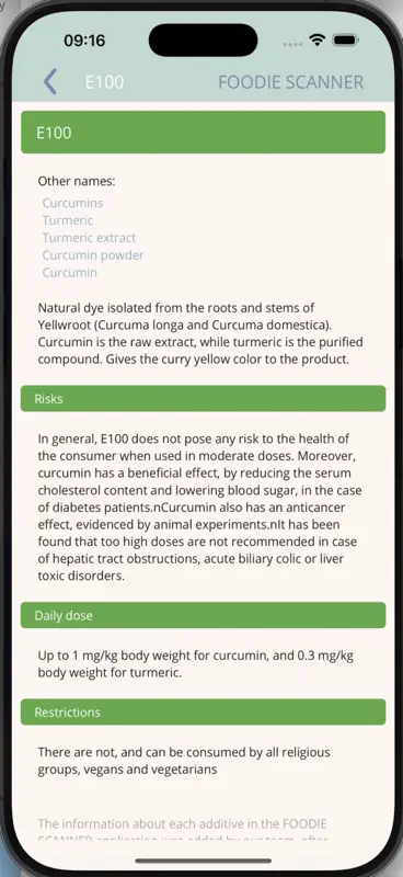 Foodie Scanner screenshot 6 of 6