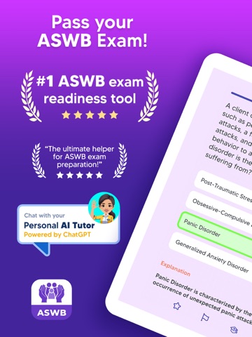 ASWB Exam Prep & Practice 2025 iPad screenshot