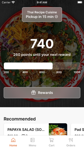 Thai Recipe Cuisine app screenshot