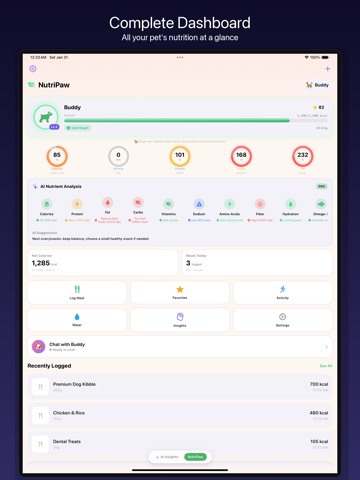NutriPaw iPad screenshot