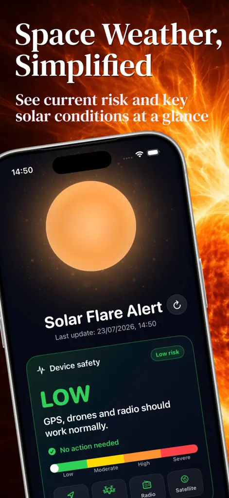 Solar Flare Alert: Forecasts - Weather App | MWM