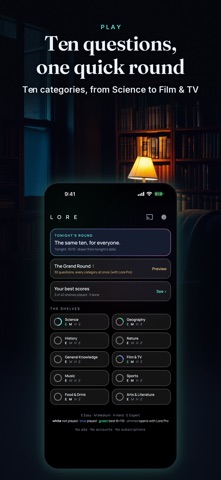Lore: Quiz App Screenshot 1 of 10