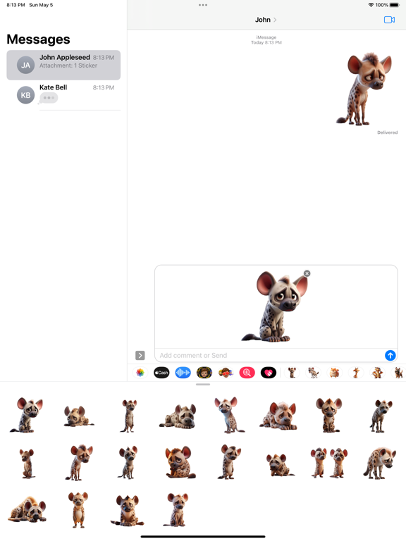 Screenshot #5 pour Sad Hyena Stickers