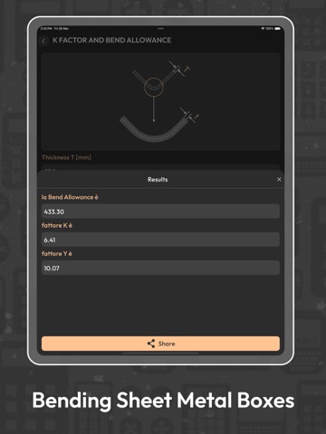 Bend Deduction & Flat Length iPad screenshot