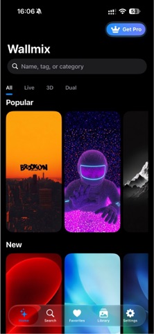 Wallmix iPhone screenshot 1