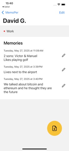 MemoPer screenshot