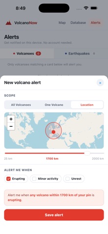 Volcano & Earthquake Alerts Screenshot 4 of 7
