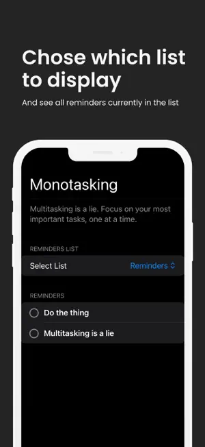 Monotasking: reminders widget screenshot 3