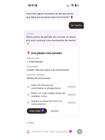 Rotina da Realização iPad screenshot