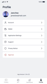 Tickethead Wallet screenshot