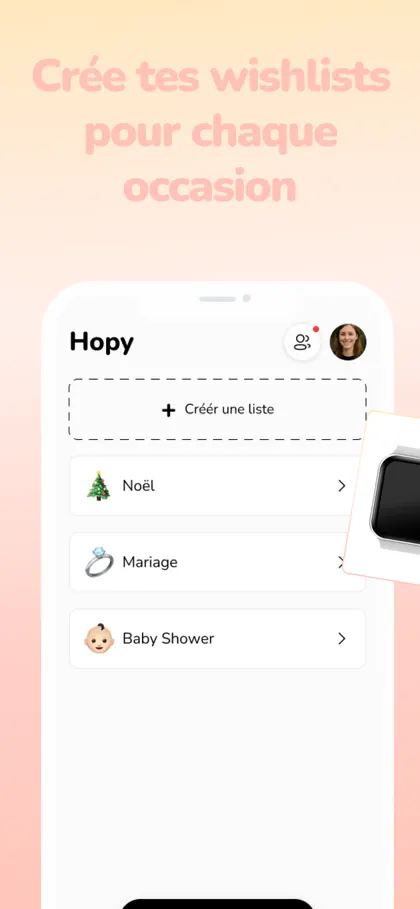 Screenshot 3 di 6 di Wishlist & Cadeaux - Hopy