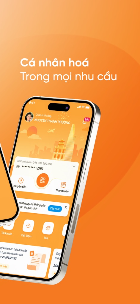 SHB SAHA - Die Startseite präsentiert ein personalisiertes Benutzererlebnis mit einer direkten Anzeige des aktuellen Kontostands und schnellem Zugriff auf wichtige Funktionen wie Überweisungen und Zahlungen.