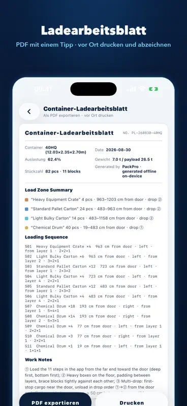 PackPro - Container-Ladeplan screenshot 5 of 7