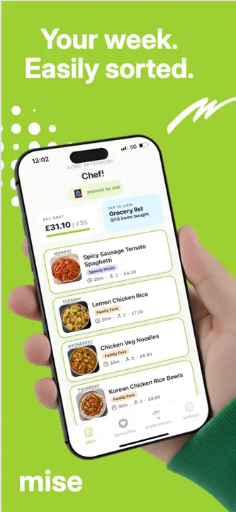 Mise - Meal Planner iPhone Screenshot 1