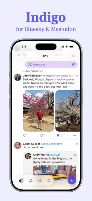 Indigo for Bluesky & Mastodon screenshot 1