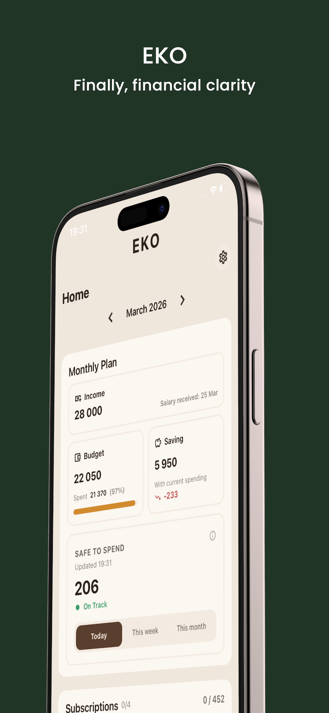 EKO: Budgets & Expenses