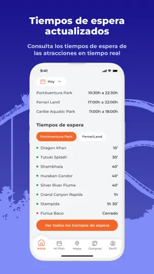Captura de pantalla de PortAventura World en iPhone 3
