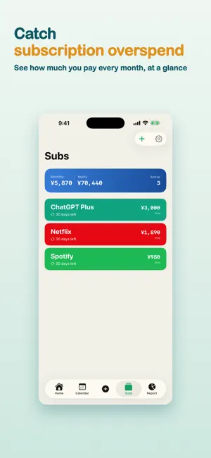 Budgie: Subscription Tracker screenshot 4