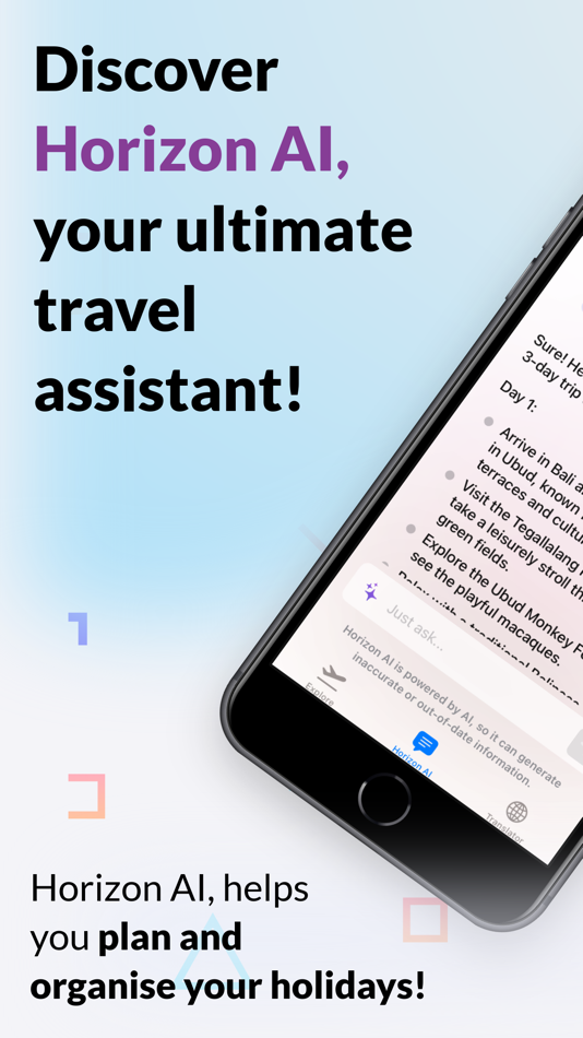 #1. Horizons: AI travel assistant (iOS) 由: Cyprien BRION