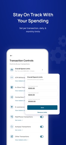 UHFCU Card Control screenshot