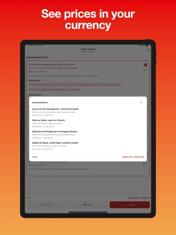 BestDish AI Personal Dish Pick iPad screenshot