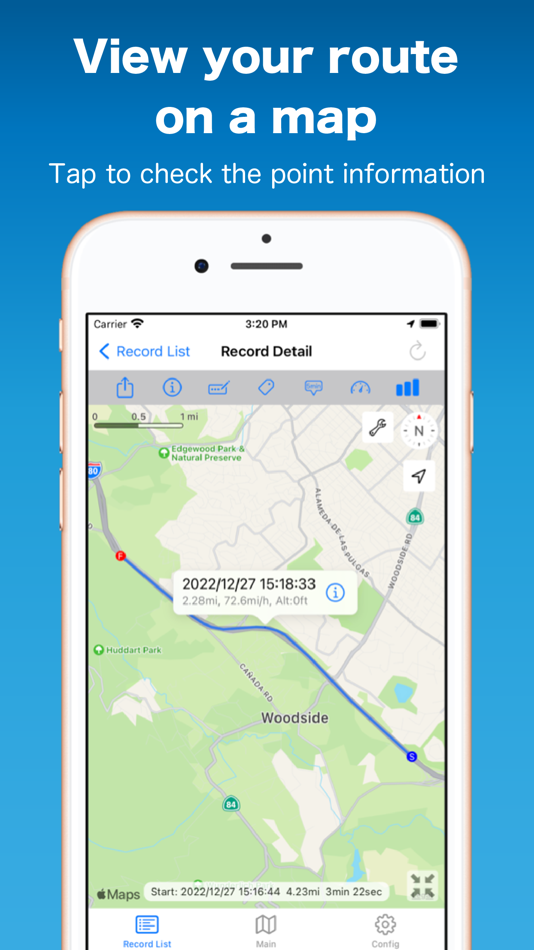 #5. WayLog - Simple GPS Tracker (iOS) 由: Tsuneki Kamura