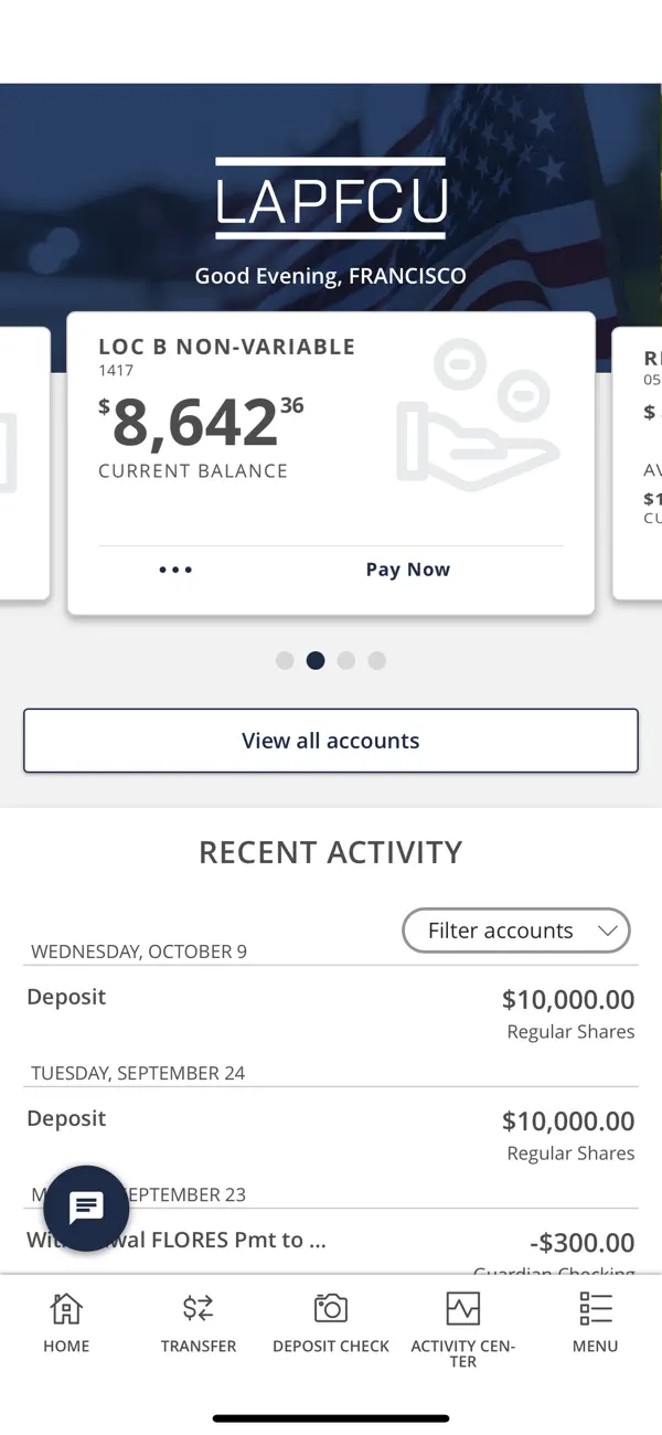 Screenshot #2 pour LAPFCU Mobile Banking