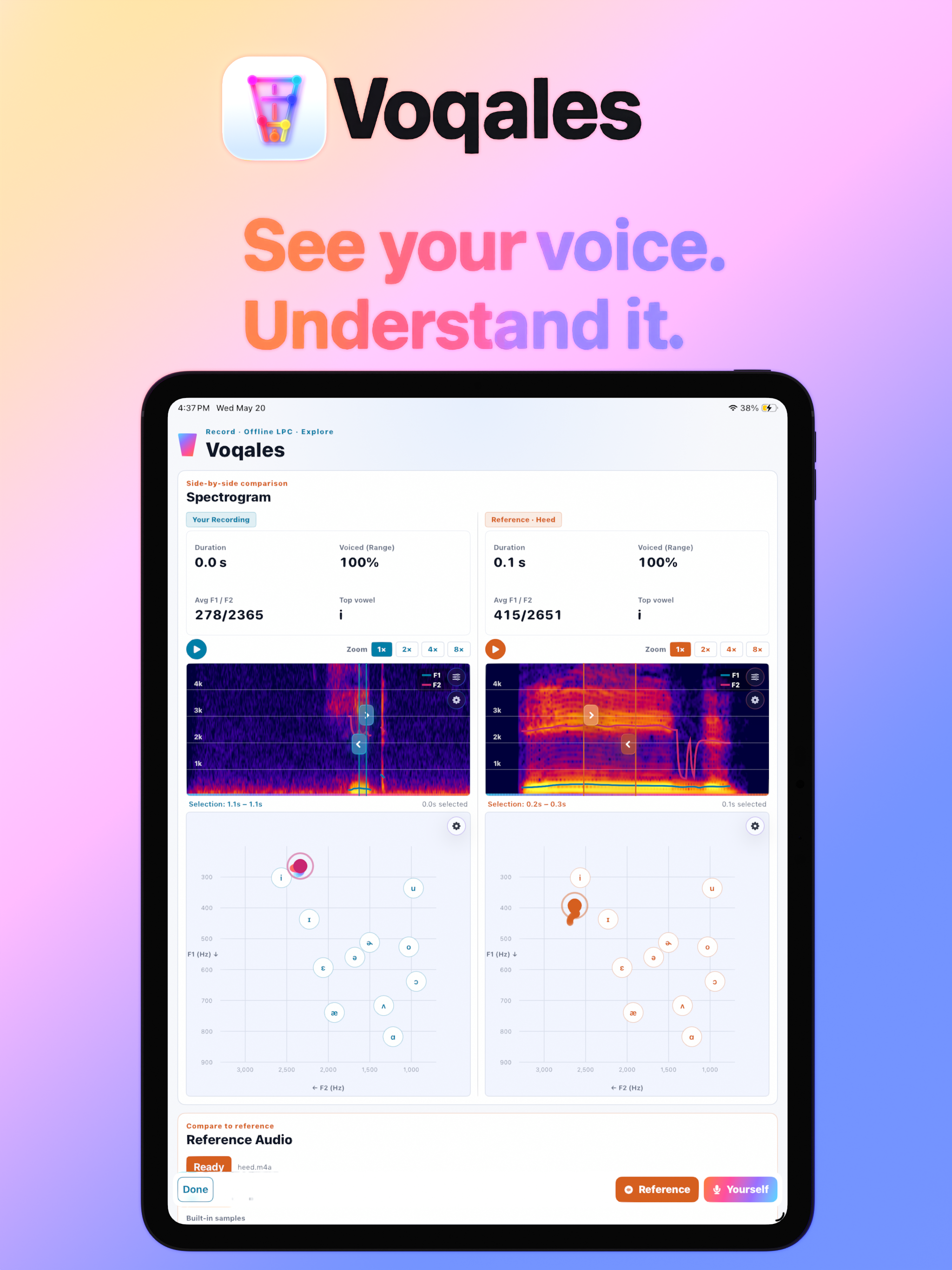 Voqales: Spectrogram Formants screenshot 6