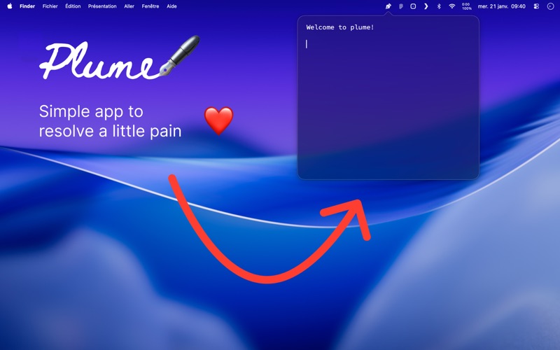 Screenshot #2 pour Plume - Light Menubar Note
