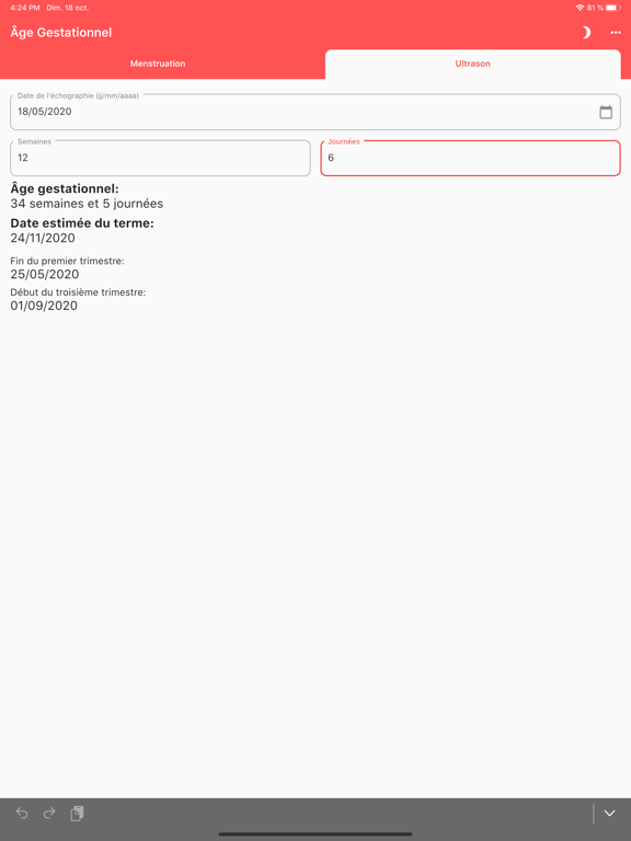 Screenshot #5 pour Gestational Age (baby's age)