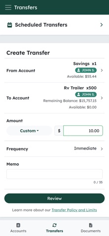 Carey Poverello FCU iPhone screenshot