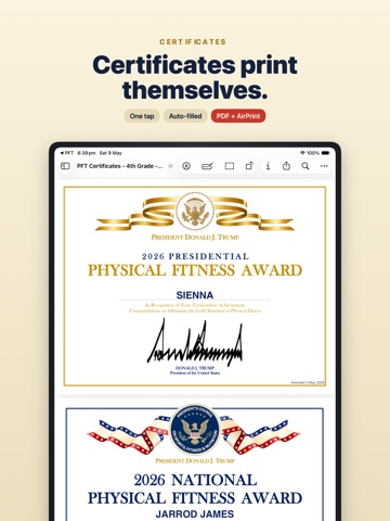 Presidential Fitness Tests iPad screenshot
